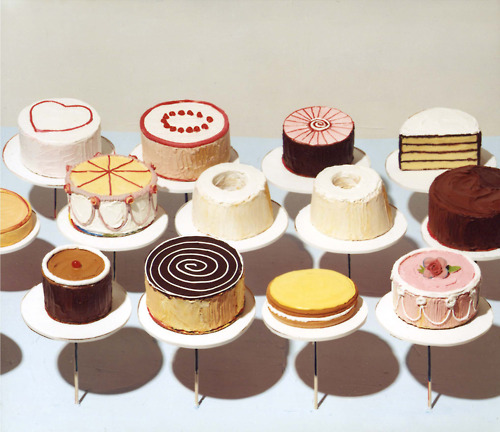 Wayne Thiebaud, Cakes, 1963.