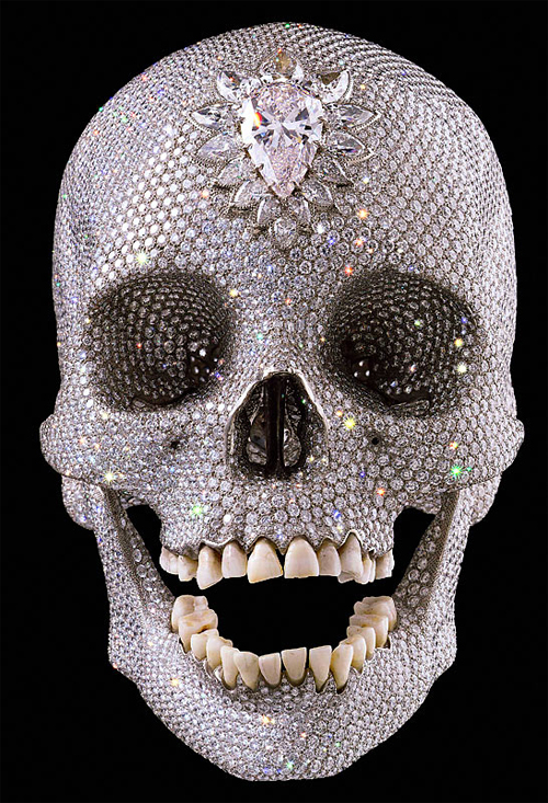 Damien Hirst, For the Love of God, 2007. Platinum, diamonds, human teeth.